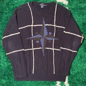 Vintage nautica hand knit sweater
